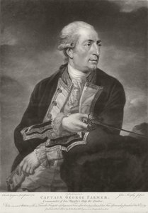 ジョージファーマーの肖像（1732-79）ジョンマーフィーによって刻まれたHMS &39;ケベック&39;の船長。ジョン・ボイデル（1719-1804）1780