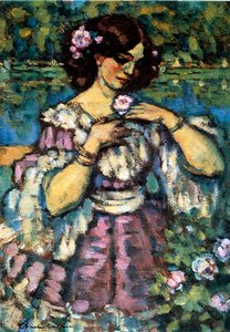 薔薇を持つ女性1901 作： Charles Guerin