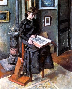 「若い人の読書」、1906 作： Charles Guerin