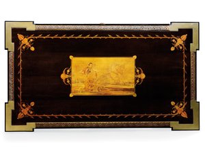 ナポレオン3世のテーブル、ジャンブランデリーが設計、寄木細工、E。ヴァーロット、パリ、1850〜75年頃（オルモル、金箔銅、黒檀、シカモア） 作： Charles Guillaume Diehl