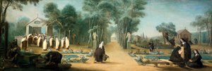 「庭のカルメル会修道女」、18 世紀。 作： Charles Guillot