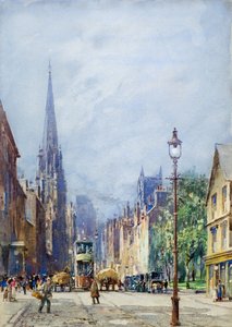 ネザーゲート、西を向いたダンディー、1917年頃（水彩） 作： Charles Gustav Louis Phillips