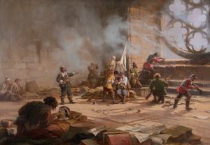 ダンディー包囲戦、1651 年 9 月 作： Charles Gustav Louis Phillips