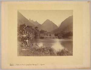 タヒチ。タウビラ川（タイアラプ半島）。 作： Charles Gustave Spitz