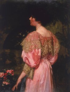 「バラ色のガウン ミス・ジャイルズ」、1896年 作： Charles HM Kerr