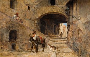 サビーネ山脈のAnticoli Corrado、1883年 作： Charles H. Poingdestre