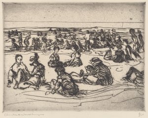 オン・ザ・ビーチ 作： Charles H. Woodbury