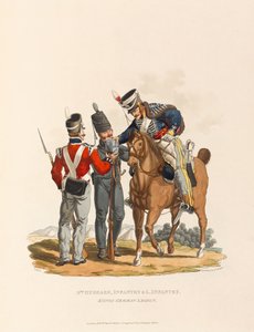 第3ハッサーズ、歩兵、軽歩兵。ドイツ王家の軍団、1815年頃（アクアチント