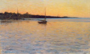 水の上の夕暮れ、1892 作： Charles Harold Davis