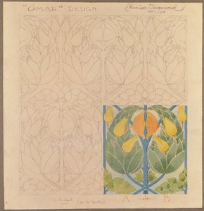 オマール、シルクとウールのダブルクロスのデザイン、1898年（シルクとウール） 作： Charles Harrison Townsend