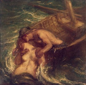 漁師と人魚、1901-03 作： Charles Haslewood Shannon
