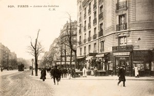 ポストカード/ゴブラン通り/パリ/セーヌ/イル・ド・フランス/フランス 作： Augustus Kollner