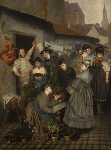 ヴィクトゥアリエンマルクトで 作： Charles Henri Pille