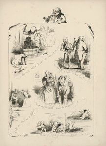 チャールズ・H・ベネット著「絵で見ることわざ」からのページ 作： Charles Henry (after) Bennett