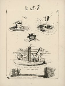 チャールズ・H・ベネット著「絵で見ることわざ」からのページ 作： Charles Henry (after) Bennett
