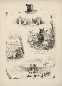 チャールズ・H・ベネット著「絵で見ることわざ」からのページ 作： Charles Henry (after) Bennett
