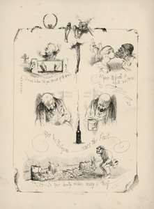 チャールズ・H・ベネット著「絵で見ることわざ」からのページ 作： Charles Henry (after) Bennett