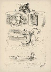 チャールズ・H・ベネット著「絵で見ることわざ」からのページ 作： Charles Henry (after) Bennett