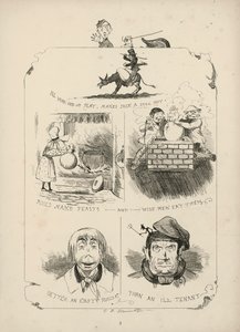 チャールズ・H・ベネット著「絵で見ることわざ」からのページ 作： Charles Henry (after) Bennett