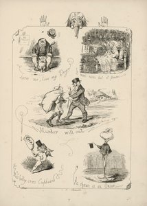 チャールズ・H・ベネット著「絵で見ることわざ」からのページ 作： Charles Henry (after) Bennett