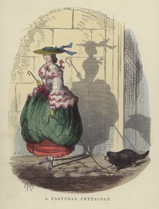牧歌的なペチコート（彩色済み彫刻 作： Charles Henry Bennett