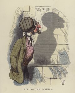 流行の猿真似（彩色された彫刻 作： Charles Henry Bennett