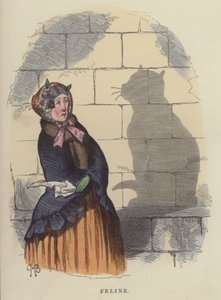 ネコ（彩色済み彫刻 作： Charles Henry Bennett