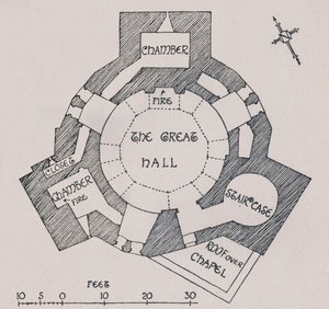 オーフォード城、サフォーク。コートリー氏の計画、1931年から 作： Charles Henry Bourne Quennell