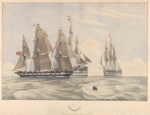 HMS「ダフネ」18門 作： Charles Henry & Hullmandel Charles Joseph (1789 1850) Seaforth