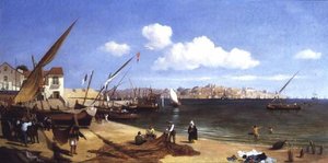 リスボンのザ・ハーバー 作： Charles Henry Seaforth