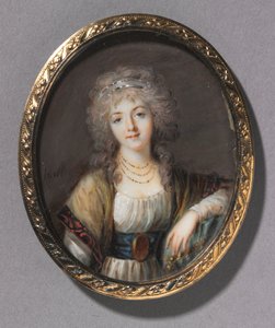 若い女性の肖像、c。 1785年。 作： Charles Hénard