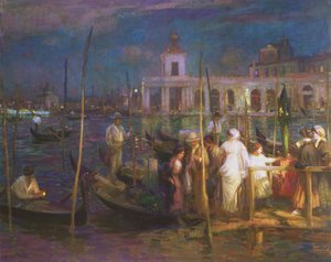 ヴェネツィアの夜、1910年頃 作： Charles Hodge Mackie
