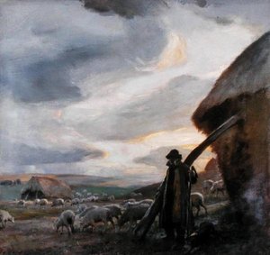 夕方の時間」1905年頃（油彩・キャンバス） 作： Charles Hodge Mackie