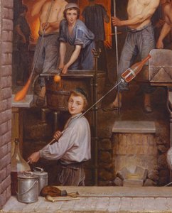 炉の内部、1865のキャンバスのディテールに油彩1865 作： Charles Housez
