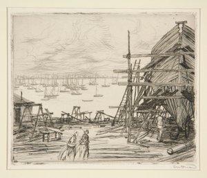 カンカルの建設現場 作： Charles Huard