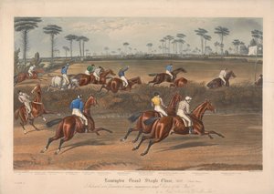 4 つのセットの 1 つ: Leamington Grand Steeple Chase ... 1837. Plate 2. Mr. Christian on Scripton ... 作： Charles Hunt