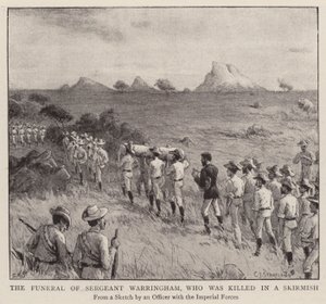 小競り合いで死亡したウォーリンガム軍曹の葬儀（彫刻 作： Charles J. (after) Staniland