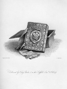 1840年1月30日、チャールズ1世が足場で使用した聖書
