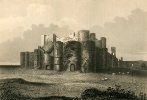 1737年、1835年のペベンジー城。 作： Charles J. Smith