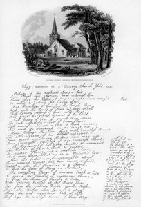 ストークポージス教会、バッキンガムシャー、c1750、1840 作： Charles J. Smith