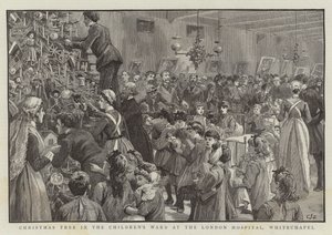 ホワイトチャペルのロンドン病院の小児病棟のクリスマスツリー 作： Charles J. Staniland