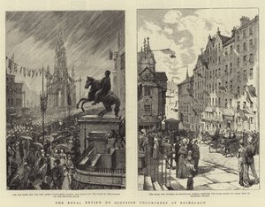 エジンバラでのスコットランドのボランティアのロイヤルレビュー 作： Charles J. Staniland