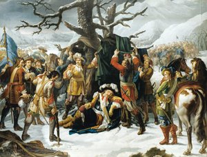トゥルクハイムの戦いの前夜に眠るマレシャルデトゥレンヌ 作： Charles Jacques Lebel