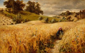 Coming Thro The Rye (カードに油彩) 作： Charles James (attr.to) Lewis