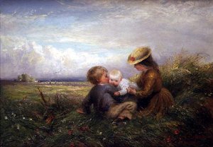 畑の中の子どもたち 作： Charles James Lewis