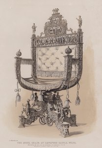アウグスブルク市から1577年頃にドイツ皇帝ルドルフィスに贈られたウィルトシャーのロングフォード城の鋼鉄製の椅子 作： Charles James Richardson