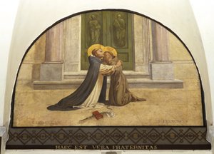 聖フランチェスコと聖ドミニクのキス 作： Charles Jean Baptiste Besson