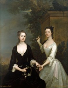 レディ・エリザベスとレディ・ヘンリエッタ・フィンチ、c1730-c1731 作： Charles Jervas