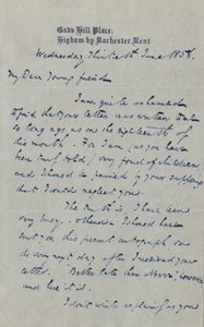 フランシス・G・ウォーへの手紙、1858年6月30日