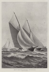 世紀初のヨットシーズン、首と首のレース 作： Charles John de Lacy